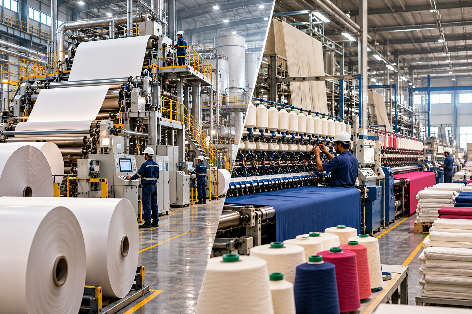 Paper and Textile Industries